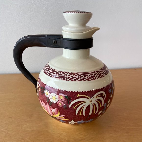 Vintage Vernon Kilns Don Blanding Lei Lani  Wood Handle Carafe - Picture 1 of 8